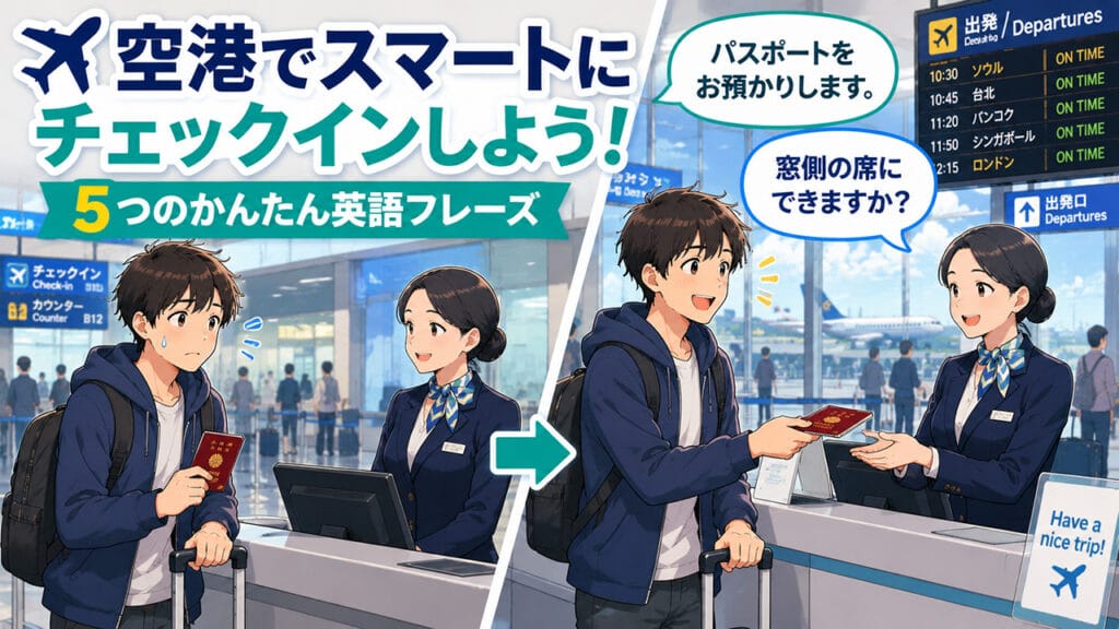 空港チェックイン英語